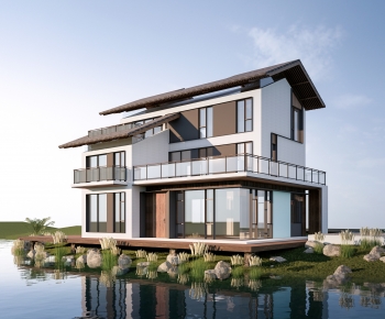 New Chinese Style Appearance Of Commercial Building-ID:404992101