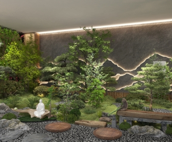 新中式室内植物造景-ID:293140895