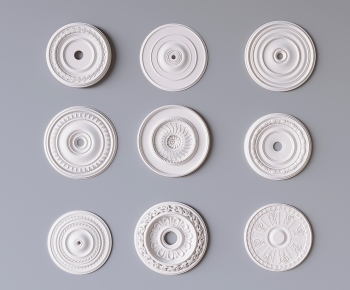 European Style Plaster Carved Top Plate-ID:782591106