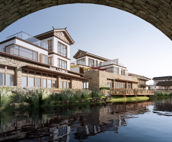 New Chinese Style Appearance Of Commercial Building-ID:926696069
