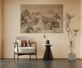 New Chinese Style Single Sofa-ID:942647939
