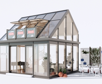 Modern Glass Sunshine Room-ID:563991125