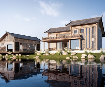 New Chinese Style Building Appearance-ID:451658018
