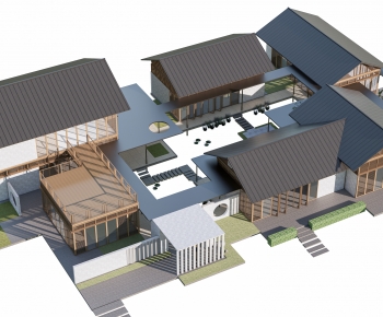 New Chinese Style Appearance Of Commercial Building-ID:802408931