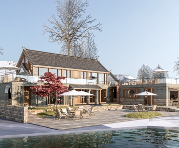 New Chinese Style Appearance Of Commercial Building-ID:589360004