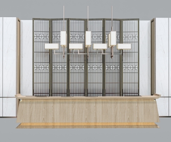 New Chinese Style Reception Desk-ID:491256951