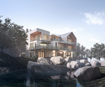 Modern Appearance Of Commercial Building-ID:910897978