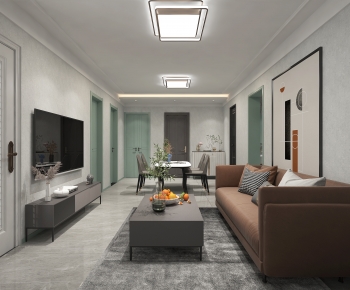 Modern A Living Room-ID:661250111