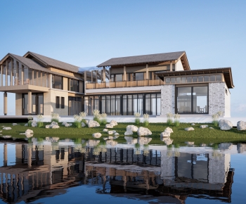 New Chinese Style Appearance Of Commercial Building-ID:713186036