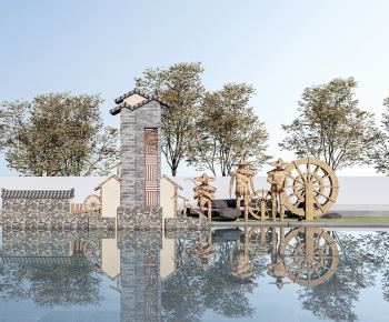 New Chinese Style Sculpture Sketch-ID:656598094