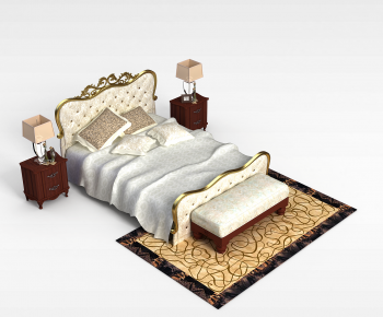 European Style Double Bed-ID:802138092