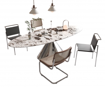 Modern Dining Table And Chairs-ID:938584096