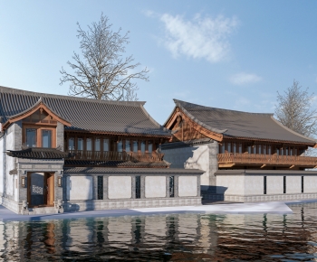 New Chinese Style Appearance Of Commercial Building-ID:255996943