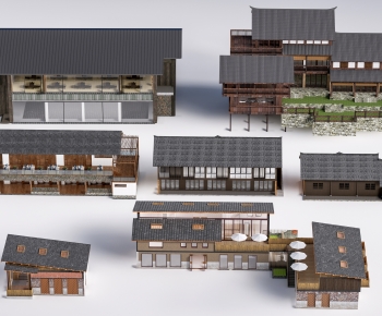 New Chinese Style Appearance Of Commercial Building-ID:261056901