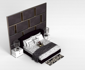 Modern Double Bed-ID:176873922