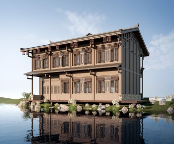 New Chinese Style Appearance Of Commercial Building-ID:960834039