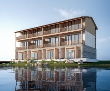 New Chinese Style Appearance Of Commercial Building-ID:380287897