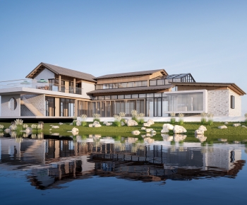 New Chinese Style Appearance Of Commercial Building-ID:453207972