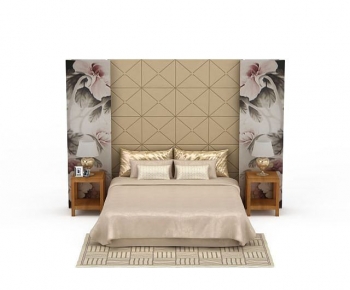 New Chinese Style Double Bed-ID:748131997