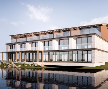 New Chinese Style Building Appearance-ID:518078094