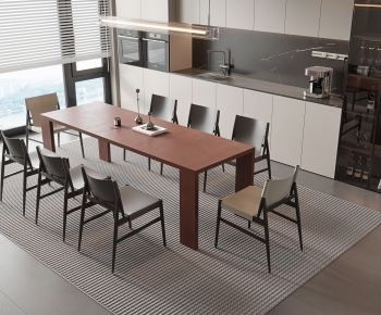Modern Dining Table And Chairs-ID:418354991