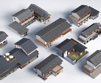 New Chinese Style Appearance Of Commercial Building-ID:238549959