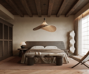 Wabi-sabi Style Bedroom-ID:488945969