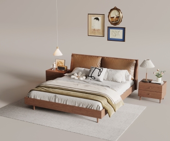 Modern Double Bed-ID:915390971
