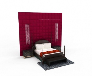 European Style Double Bed-ID:977287053