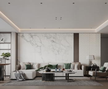 New Chinese Style A Living Room-ID:794310625