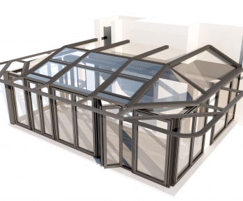 Modern Glass Sunshine Room-ID:668232926