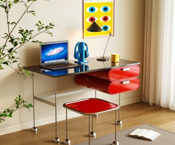 Modern Computer Desk And Chair-ID:400924924