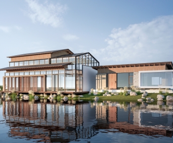 New Chinese Style Appearance Of Commercial Building-ID:366373065