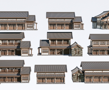 New Chinese Style Appearance Of Commercial Building-ID:248239024