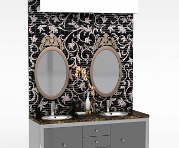 European Style Bathroom Cabinet-ID:373553998