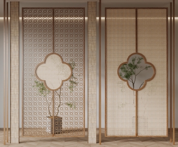 New Chinese Style Wooden Screen Partition-ID:747809474