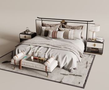 New Chinese Style Double Bed-ID:319721945