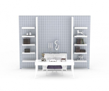 Simple European Style Computer Desk And Chair-ID:994021895