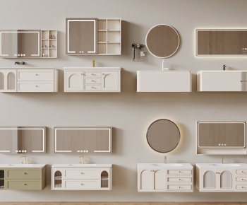 French Style Bathroom Cabinet-ID:544110063