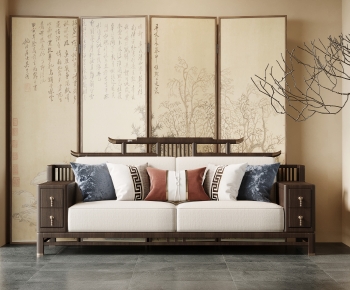 New Chinese Style A Sofa For Two-ID:403332954