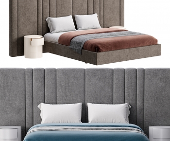 Modern Double Bed-ID:880518915