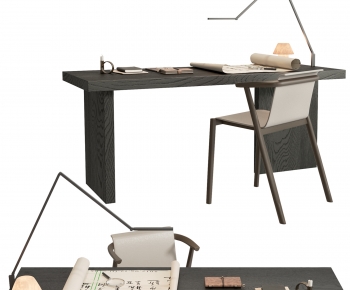Modern Computer Desk And Chair-ID:145555025