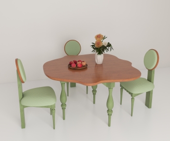 French Style Dining Table And Chairs-ID:158169031