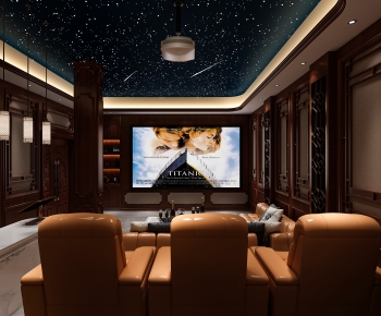 New Chinese Style Audiovisual Room-ID:740412958