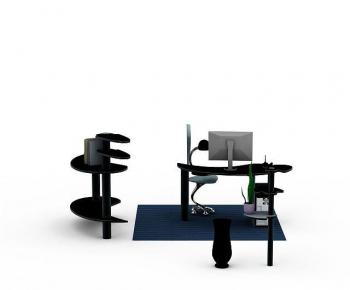 Modern Office Desk And Chair-ID:843656061