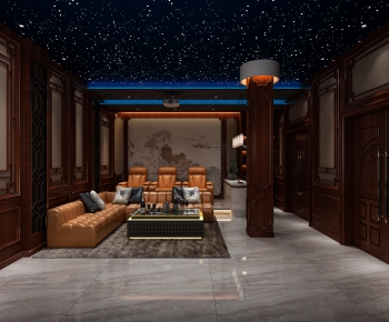 New Chinese Style Audiovisual Room-ID:383430963