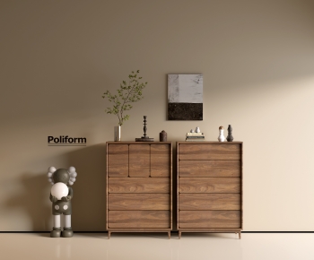poliform现代中古风实木斗柜组合-ID:497660677