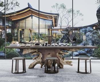 New Chinese Style Tea Tables And Chairs-ID:190099954