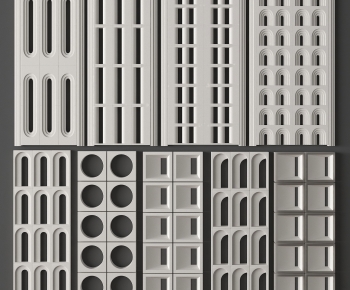 Modern Cement Brick Screen Partition-ID:370244983