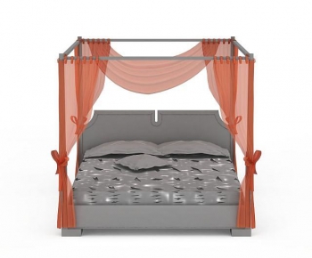 Modern Double Bed-ID:880548006